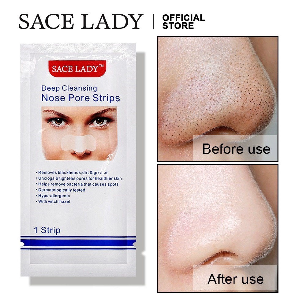 Miếng Dán Lột Mụn Đầu Đen SACE LADY Làm Sạch Sâu Lỗ Chân Lông Cho Vùng Mũi 2g - SLNS