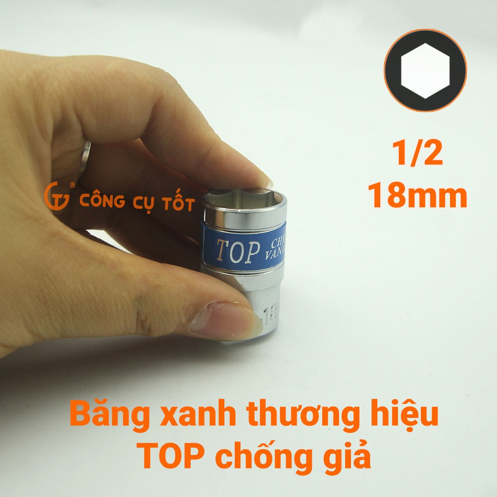 Đầu khẩu lục giác TOP 1/2 18mm