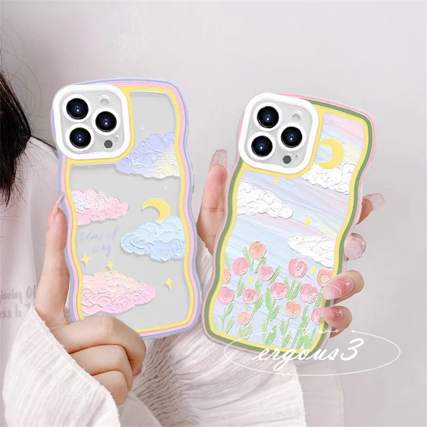 Ốp Điện Thoại Mềm Họa Tiết Hoa Hoạt Hình Cho iPhone 14 13 12 11 Pro Max SE2020 X XR Xs Max 7 8 Plus