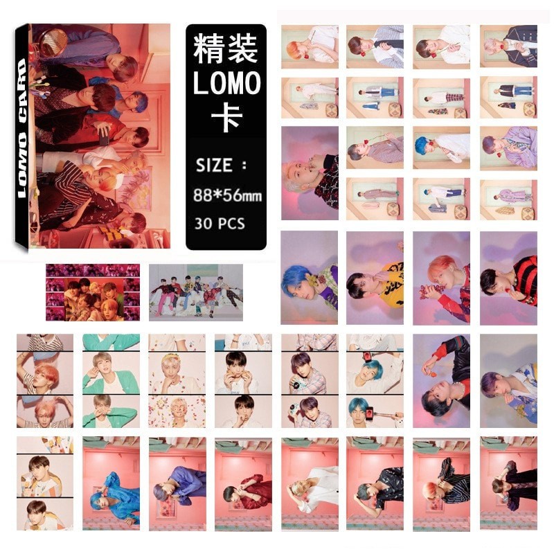 BỘ 20 LOMO BTS và THÀNH VIÊN BOY WITH LUV