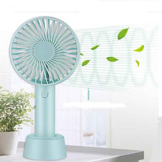QUẠT MINI TÍCH ĐIỆN CẦM TAY - CÓ ĐẾ