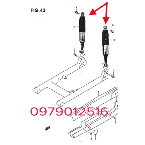 Phuộc sau Suzuki Shogun