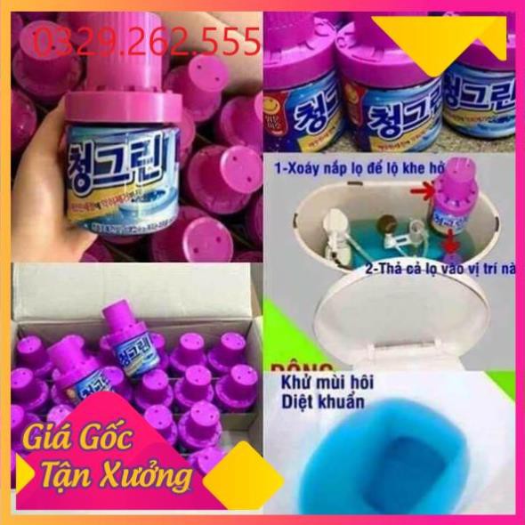 (Sale Khủng)  Lọ Thả bồn cầu Hàn Quốc Cao Cấp Có Nắp Bạc Giữ Mùi Thơm Lâu