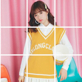 Áo len gile nữ cổ chữ V  thiết kế cá tính phong cách  Korea(đủ màu)