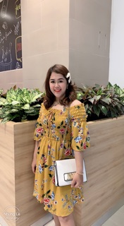 Đầm hoa trễ vai bigsize
