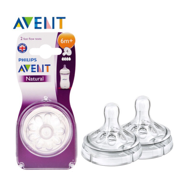 Núm Ti Avent Natural Đủ Size 0/1/2/3/4 cho bé sơ sinh Nhập Khẩu Từ UK Dùng Cho Bình Sữa Avent Natural Thủy Tinh