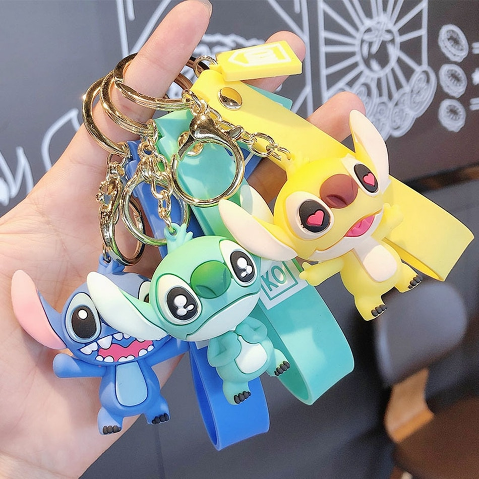 DISNEY Móc Khóa Nhân Vật Hoạt Hình Stitch Dễ Thương