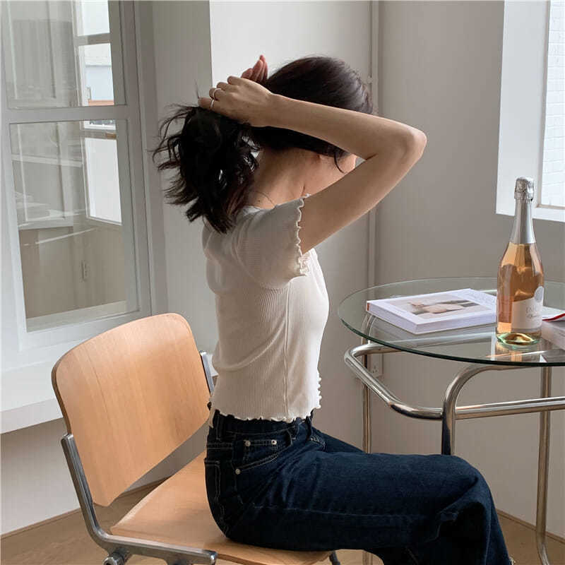 Áo thun Croptop tay ngắn thời trang mùa hè cho nữ