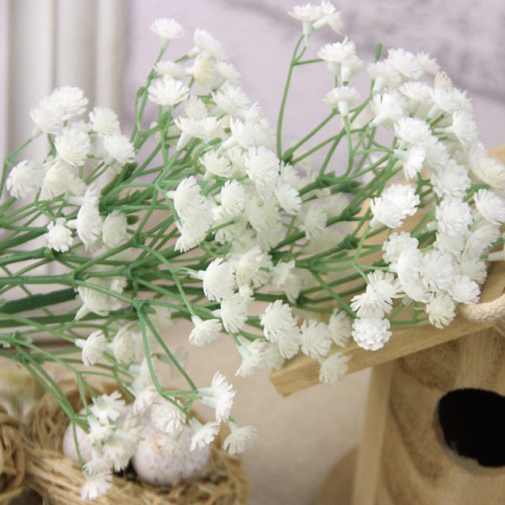 Bó hoa baby nhân tạo dùng để trang trí đám cưới / nội thất nhà ở