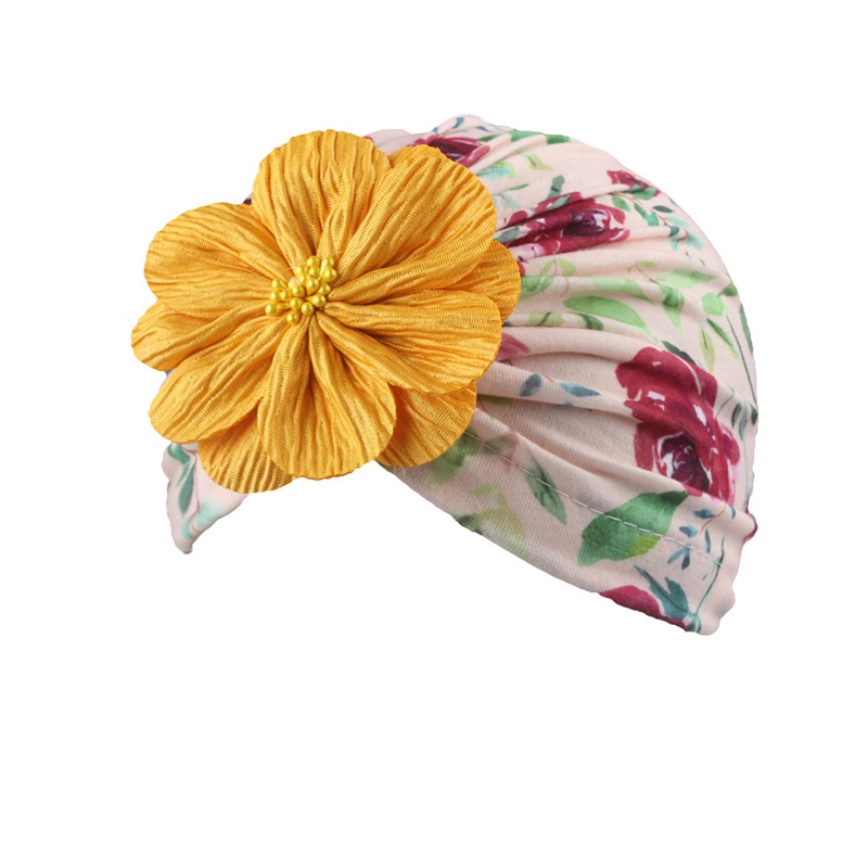 Mũ Turban In Hoa Lớn Dễ Thương Thời Trang Làm Phụ Kiện Chụp Ảnh Cho Bé