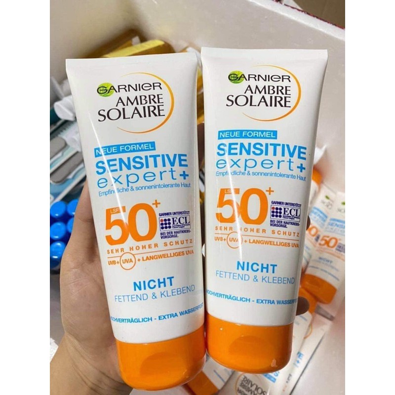 KEM CHỐNG NẮNG GARNIER AMBRE SOLAIRE Sensitive Expert SPF 50