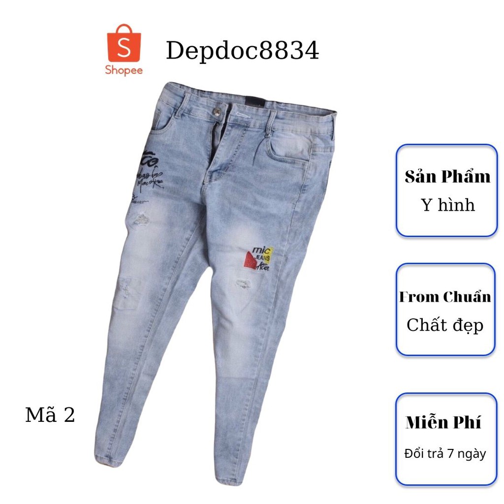 Quần jean nam cao cấp, chất liệu bò ( jean ) mềm mịn, from chuẩn, có nhiều mẫu đẹp mới đi kèm depdoc96
