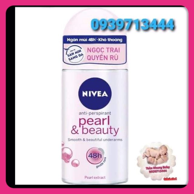 Lăn ngăn mùi NIVEA Pearl &amp; Beauty ngọc trai quyến rũ 50ml