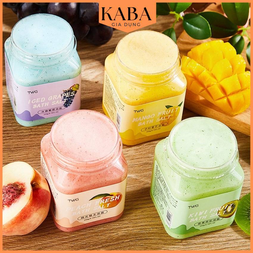 Muối Tắm Tẩy Da Chết Toàn Thân Hương Hoa Quả Bath Salt Scrub 250g một hũ KABA