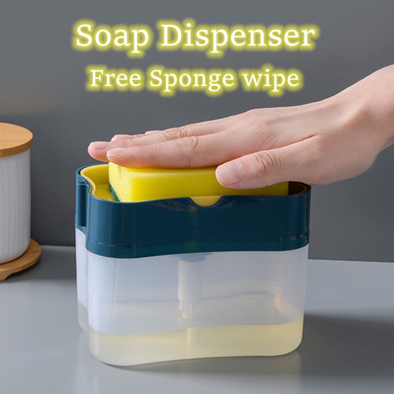 Hộp Đựng Nước Rửa Chén Tự Động Tạo Bọt 2 in 1 Thông Minh Tiện Lợi Kèm Miếng Bọt Biển