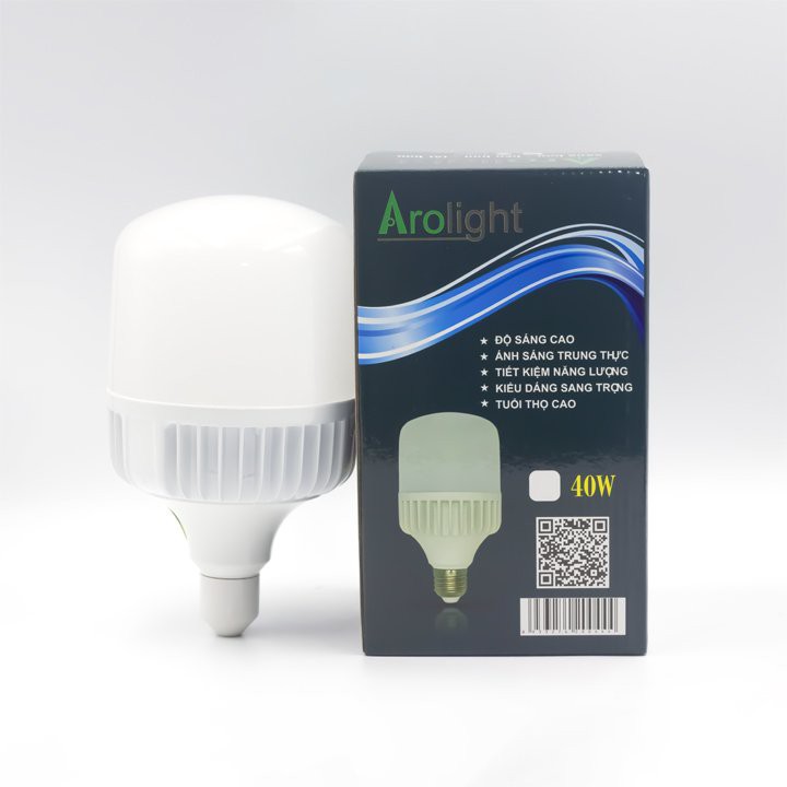 Bóng đèn LED Búp Trụ Nhôm Kín Nước 20w 30w 40w 65w Arolight Siêu Sáng, Siêu Bền, Bảo hành Chính hãng 2 năm