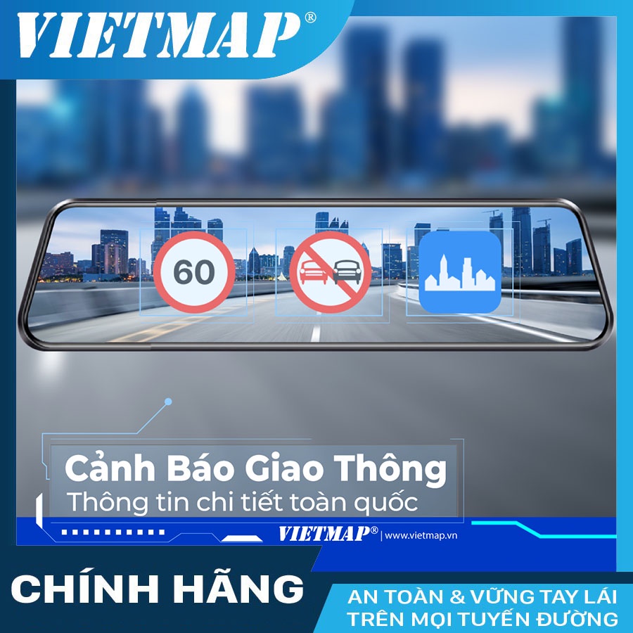 Camera hành trình VIETMAP G40 cho xe ô tô GPS Wifi Cảnh báo tốc độ