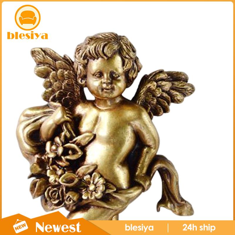 Bộ 2 Bức Tượng Thiên Thần Cherub Điêu Khắc Treo Tường Trang Trí Phòng Ăn