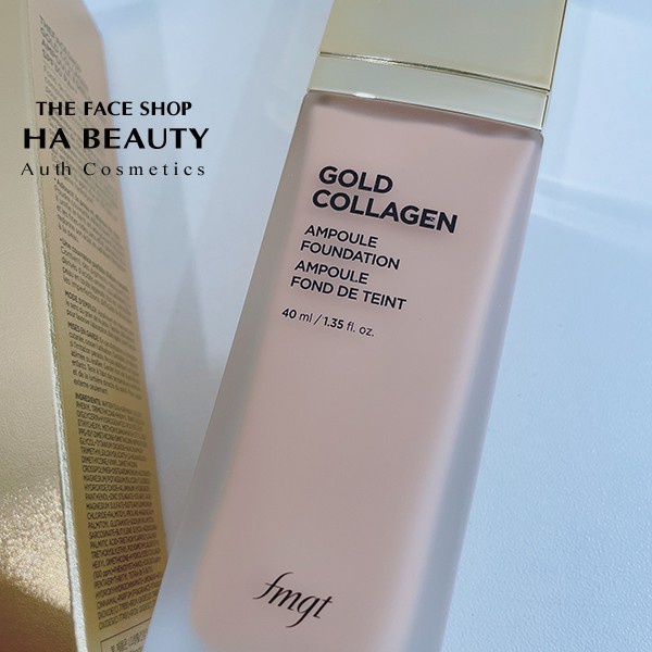 Kem nền che khuyết điểm trang điểm sáng da chống nắng SPF30PA++ The Face Shop fmgt Gold Collagen Ampoule Foundation 40ml | BigBuy360 - bigbuy360.vn