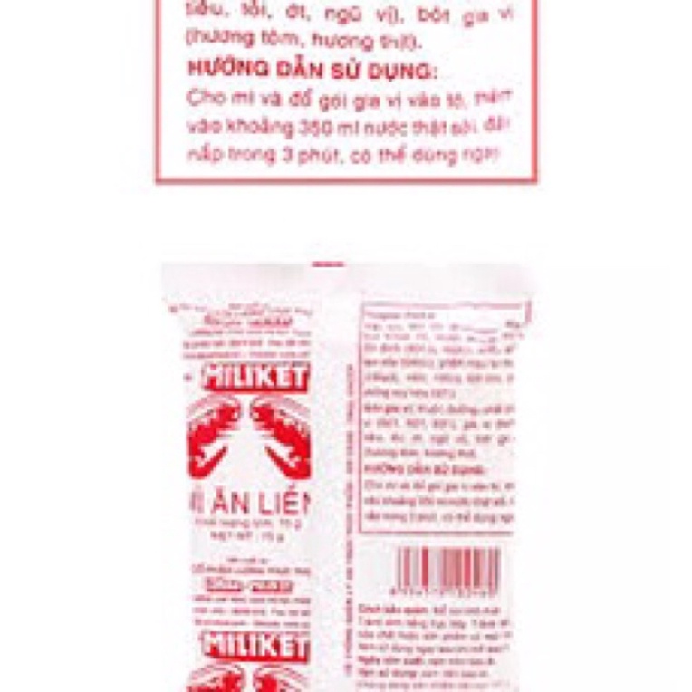 Combo 10 Gói Mì Tôm Giấy Miliket Đen/Trắng