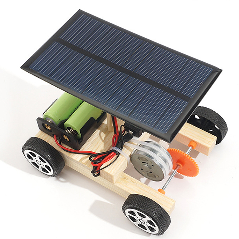 Đồ Chơi Xe Hơi Chạy Bằng Năng Lượng Mặt Trời DIY Bằng Gỗ Giúp Giáo Dục Khoa Học Cho Bé