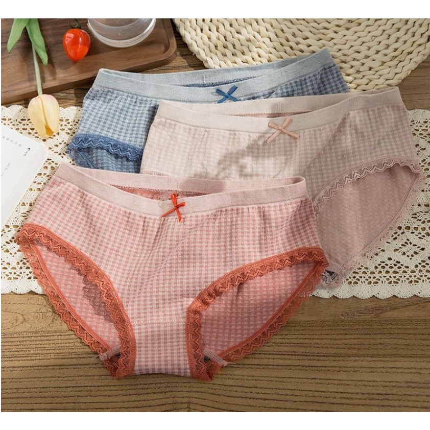 SET 3 Quần lót nữ, quần chip kháng khuẩn xuất Nhật FREESIZE LOTNU02