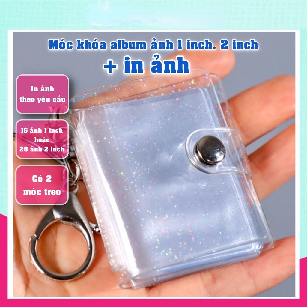 Sổ Đựng Ảnh/Thẻ ID/Ảnh mini Có Móc Khóa Kích Thước Nhỏ