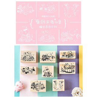 Con Dấu Gỗ Hình Mèo Dễ Thương