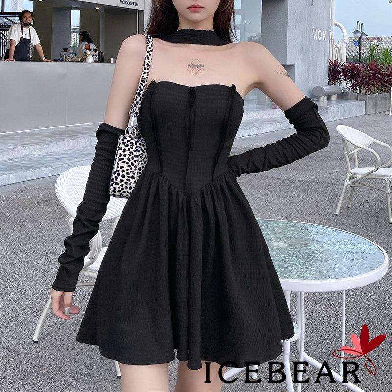 Đầm ngắn hở lưng màu sắc thời trang cho nữ