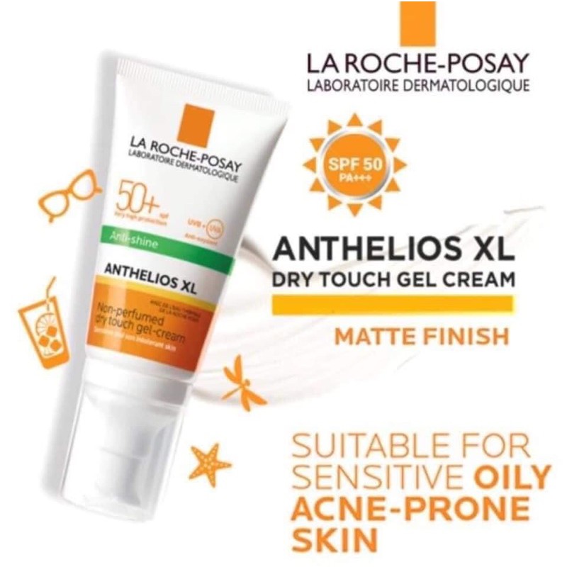 Kem chống nắng La Roche-Posay Anthelios XL Gel SPF 50+ (Vạch Xanh)cho da dầu, mụn, nhạy cảm 50ml