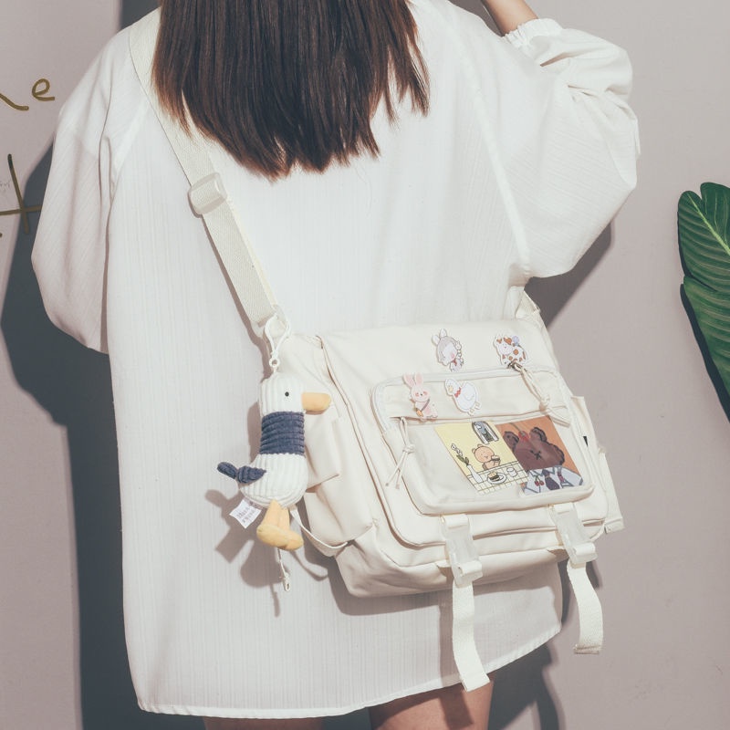Túi Đeo Chéo Trong Suốt Cỡ Lớn Phong Cách Harajuku Nhật Bản Cho Nữ