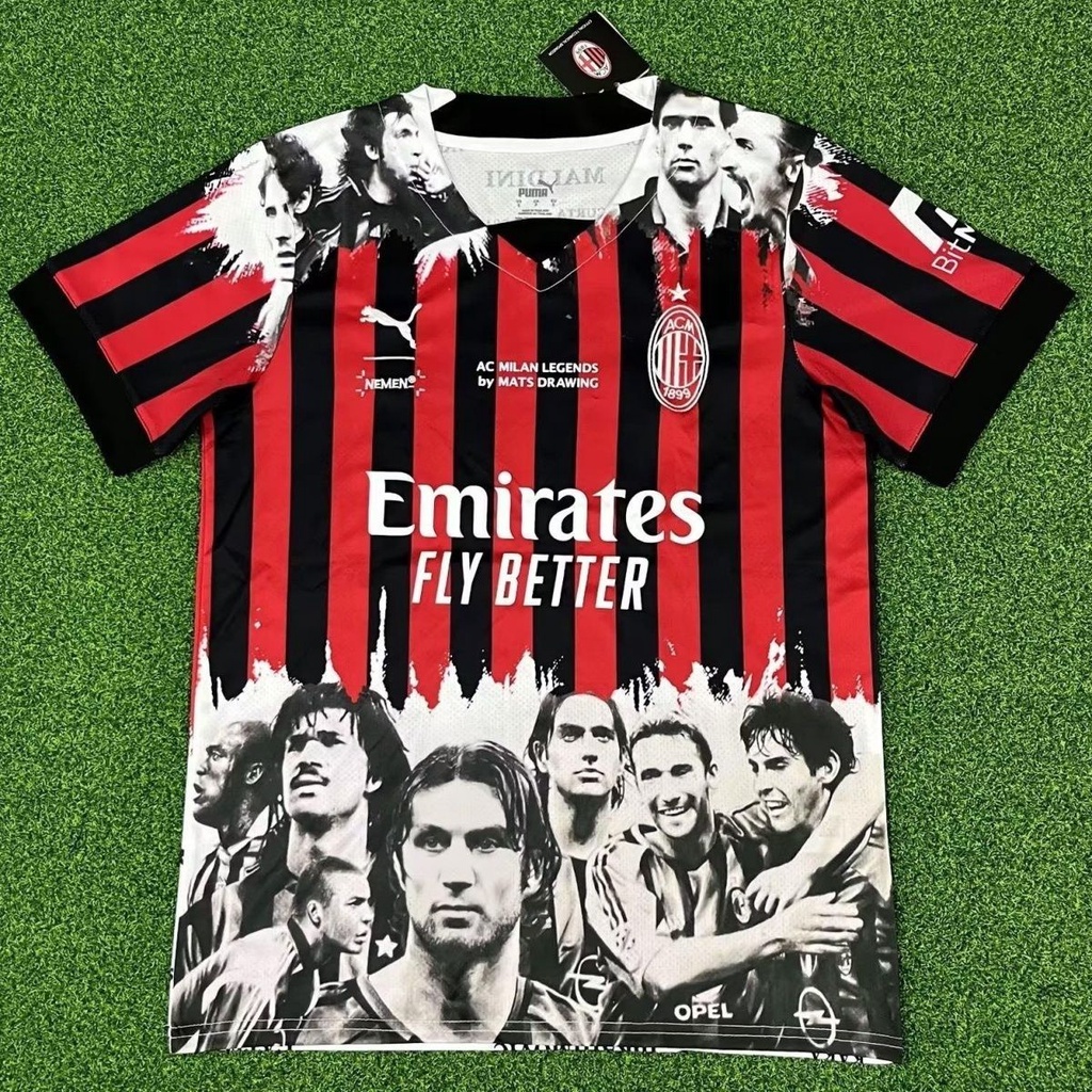 Áo Thun Bóng Đá Cổ Điển Phiên Bản Thái Lan AC Milan Phiên Bản Đặc Biệt