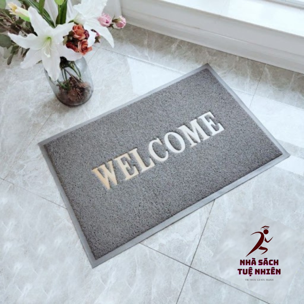 Thảm nhựa lau chân Welcome 40x60cm miếng trải sàn