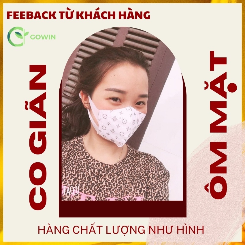 [Mẫu Mới Hot] Khẩu Trang 3D Mask LV Họa Tiết Duy Quân Xuân Lai Chất Dày Dặn, Quai Bền Dai, Ôm Mặt, Hộp 50 Chiếc Siêu Đẹp