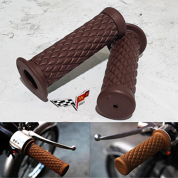 BAO TAY XE MÁY KIỂU RACE CAFE MÀU NÂU