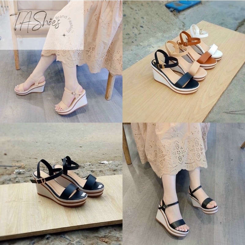 Xuồng đi du lịch ,biển siêu xinh gót 7-8cm cao vừa quai ngang cực sang có đen nude nâu