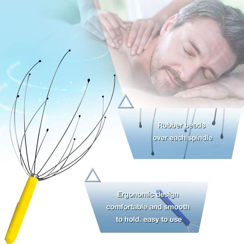 Dụng Cụ Mát Xa Da Đầu Bằng Thép Không Gỉ Hình Đầu Bạch Tuộc Y6A2