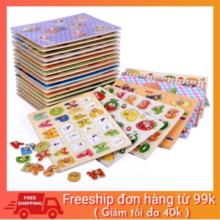 Đồ chơi bảng ghép hình có núm cầm tay 22*30cm