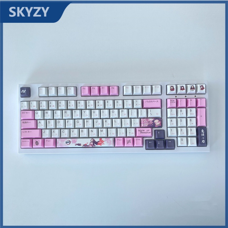 Kamado Nezuko Keycap CHERRY Hồ sơ Chủ đề Demon Slayer Anime PBT Dye thăng hoa bàn phím cơ Keycap