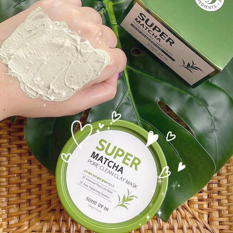 Mặt nạ đất sét trà xanh Some by mi super Matcha pore clean clay mask - Chính hãng