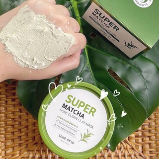 Mặt nạ đất sét trà xanh Some by mi super Matcha pore clean clay mask