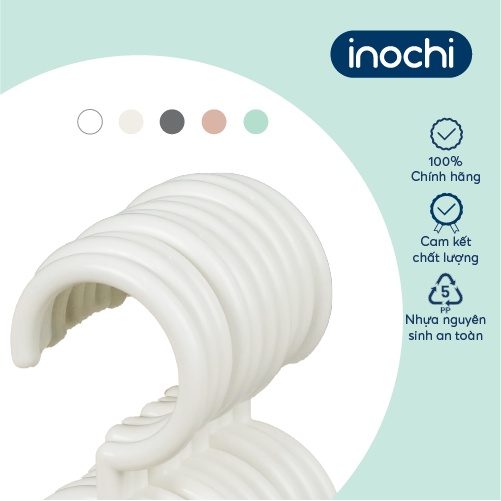 Móc áo đầm vuông Inochi - Hara 180 màu Trắng ngọc/Trắng kem/ Ghi sữa/Hồng nhạt/ Xanh bạc hà