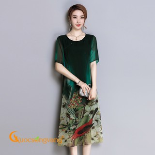 Váy đầm lụa big size váy đầm suông GLV119 Cuocsongvang