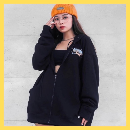 Áo Khoác Nỉ Ngoại Global- Áo Hoodie Kéo Khóa Dáng Rộng Unisex Hàn Quốc - CHAN CHAN STORE