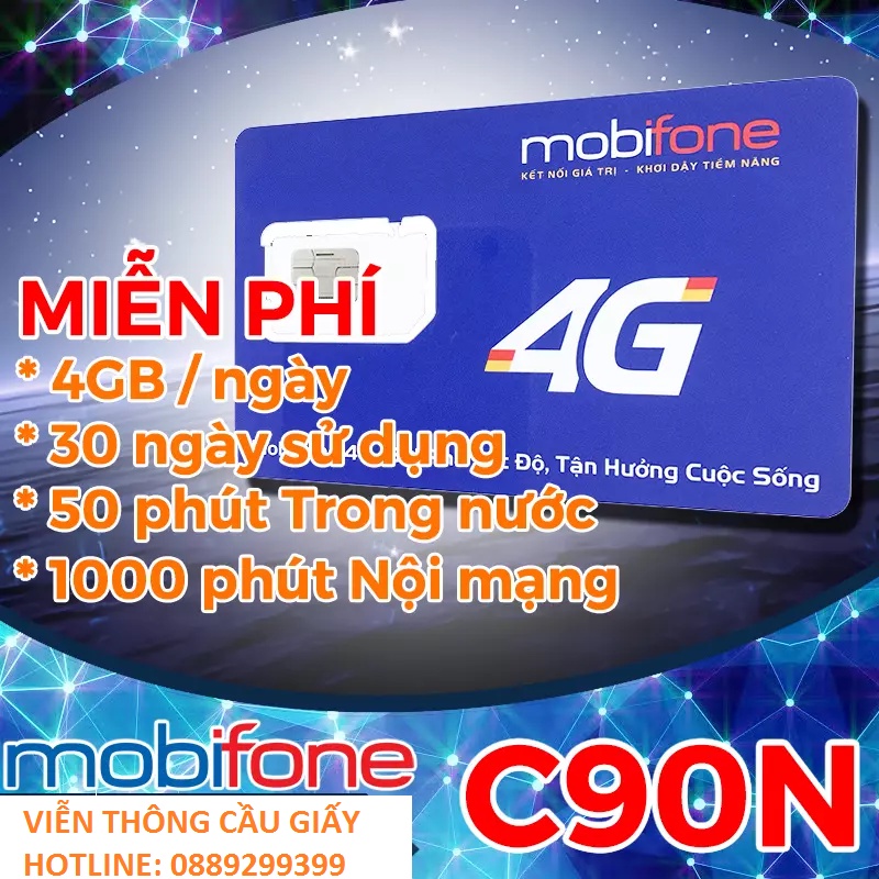 MOBIFONE C90N (120GB/tháng) Tặng miễn phí sử dụng tháng đầu