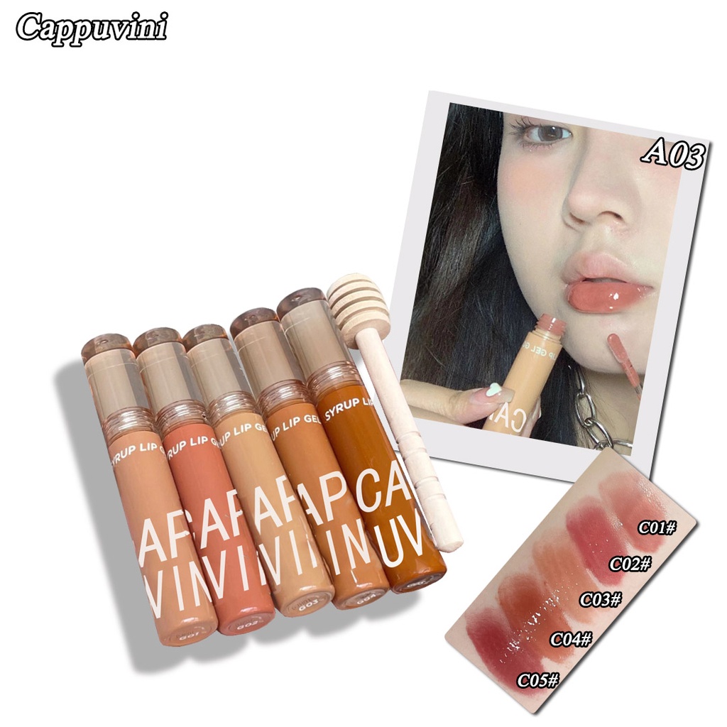 Son bóng CAPPUVINI a03 chống thấm nước giữ màu tốt cho môi quyến rũ thời gian dài