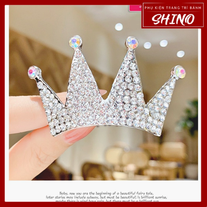 Cài Tóc Công Chúa Cho Bé Gái Tiệc Sinh Nhật Happy Birthday Bằng Kim Loại Đính Đá