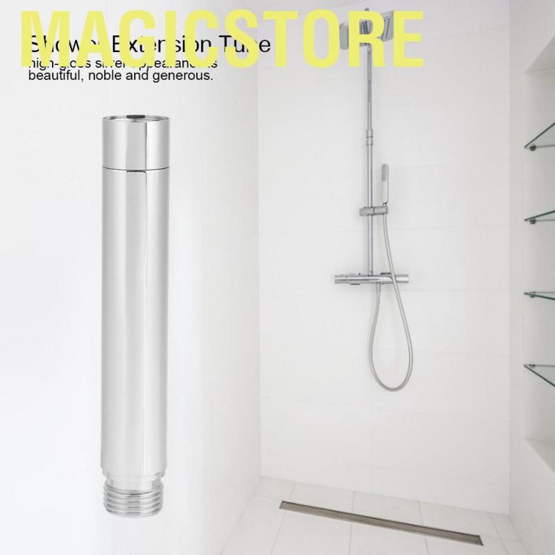 Magicstore 4inch Stainless Steel Shower Extension Round Tube with Chrome Plating for Bathroom Accessory