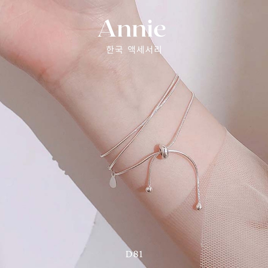 Dây chuyền rút sợi bạc hàn quốc phong cách thanh lịch ANNIE - D81