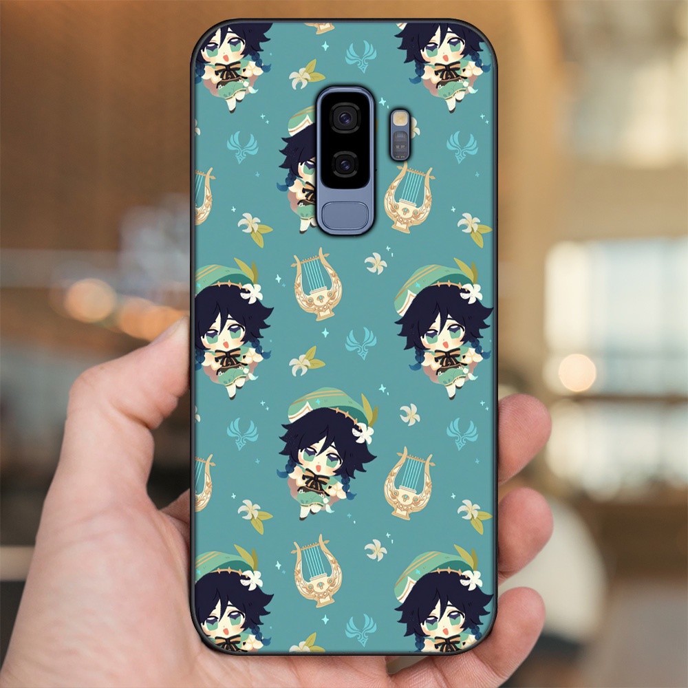 Ốp lưng Samsung S9 Plus viền đen in hình Venti Genshin Impact